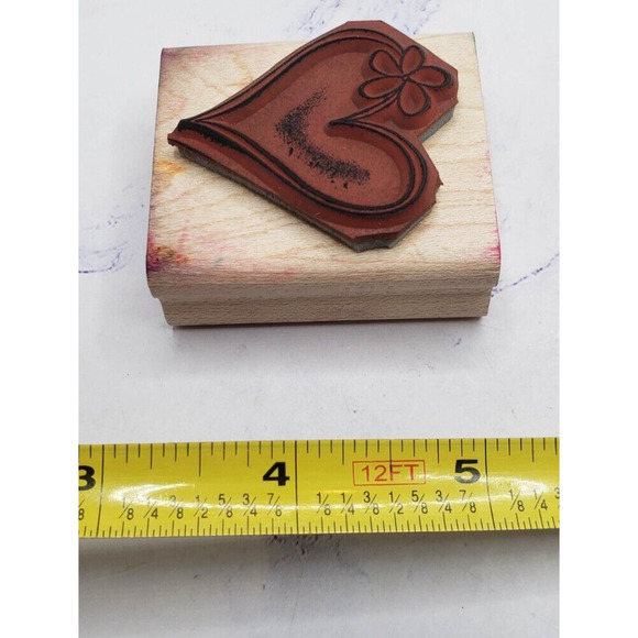 Stampin Up Spring Floral Love Heart Wood Mounted Rubber Stamp - Picture 7 of 7